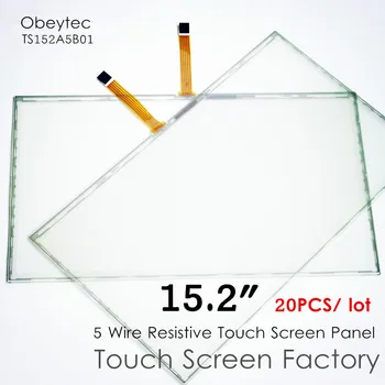 شراء20 قطعة! Obeytec شاشة تعمل باللمس ايتو 15.2 بوصة ، 5 أسلاك حل اللمس مقاوم ، حسب الطلب ، AA 310.01*232 ملم ، TS152A5B01