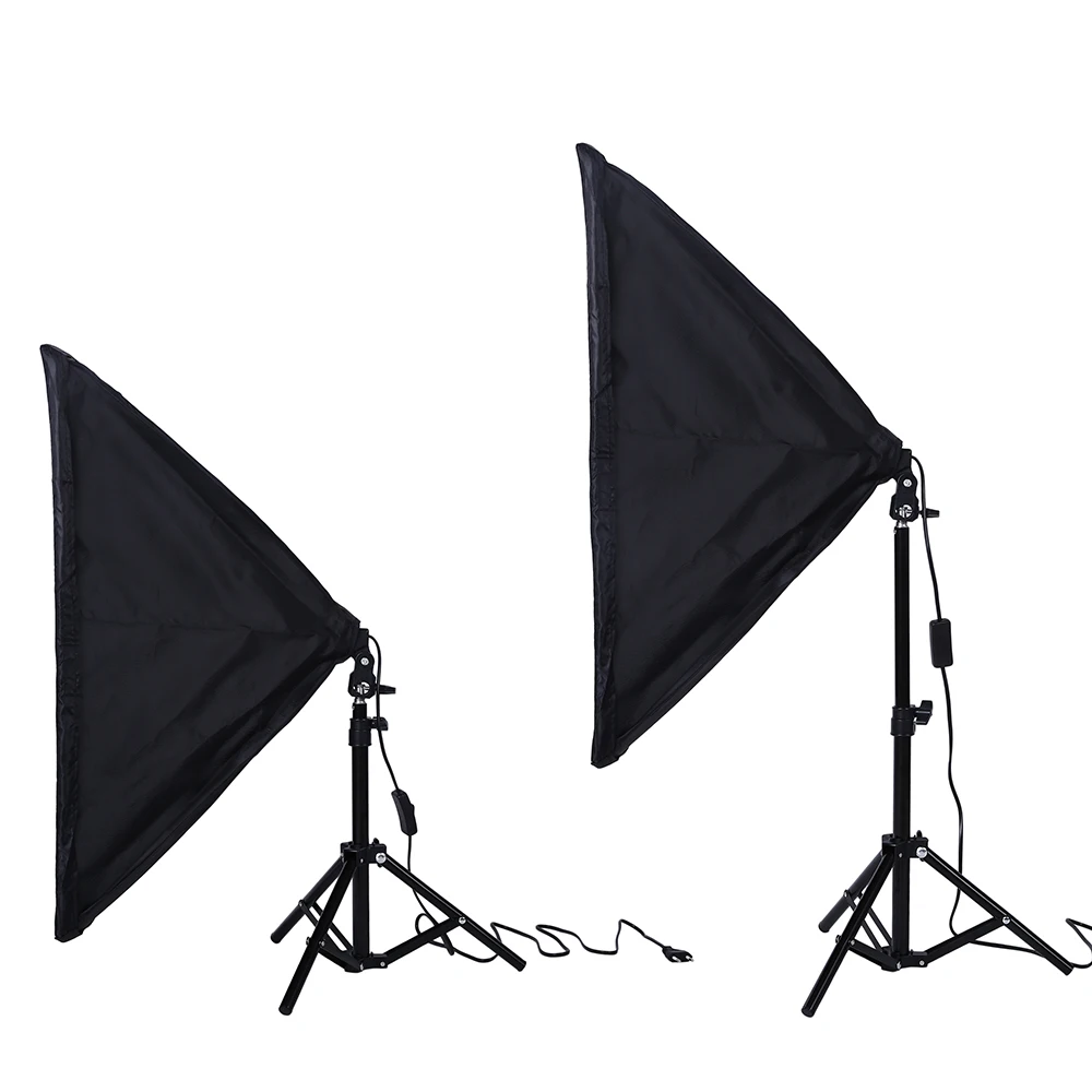 Софтбокс для фотосъемки, светильник ing Kit, 50x70 см, софтбокс+ 75 см, светильник, штатив, маленькая фотобокс для камеры, телефона, видеосъемки
