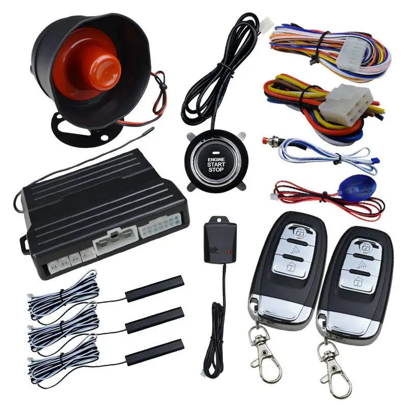 

Smart Key PKE Car Alarm Engine Start Stop Push Button Shock Sensor System Intelligent one-button start system Auto Accessories