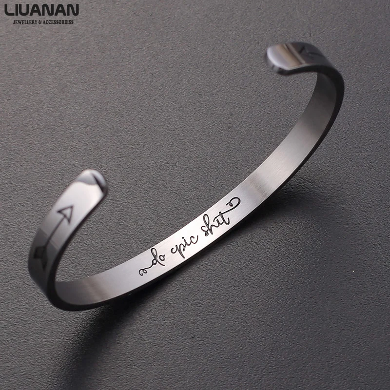 

Do Epic Sh*t Bracelet Hidden Message Bracelet Cuff Graduation Gift Adult Encouragement Jewelry Uplifting Gift New Job Promotion