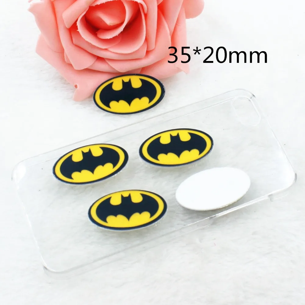 

10pcs/lot flat back planar resin bat logo DIY resin cabochons accessories