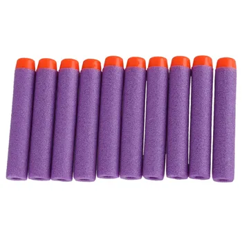 

New 100pcs 7.2cm Refill Darts for Nerf N-strike Series Blasters Kid Toy Gun-Purple