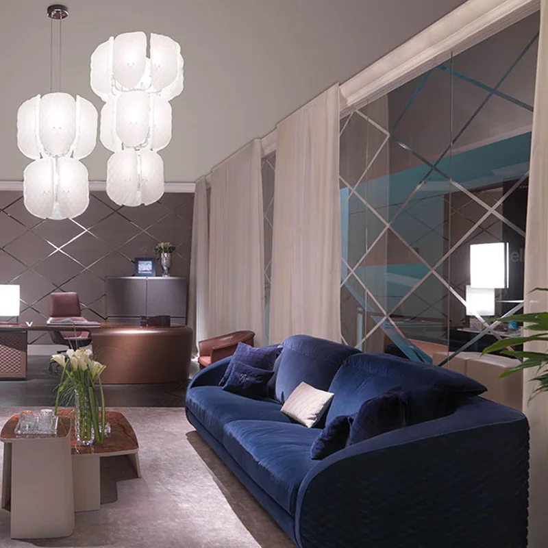 Светильник, роскошный современный диван, кожаный диван из ткани, Высококачественная модель отеля, вилла, роскошная мебель для гостиной, изготовление на заказ