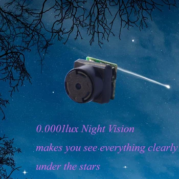 

Free shipping 2g Wight 600TVL HD 0.0001lux Night Vision Black White Small Video Camera(9.5 x10 x10.5mm)