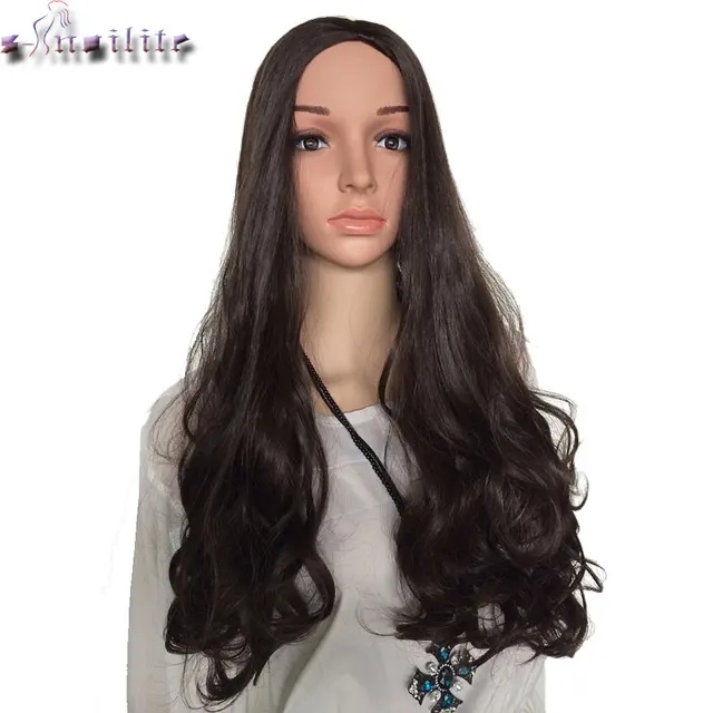 S noilite 26'' Wavy Half Wig Synthetic Heat Resistant ...