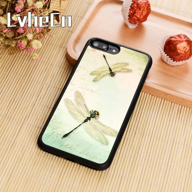LvheCn Весна Стрекоза чехол для телефона с рисунком в виде животного iPhone 5 6 6s 7 8 plus 11