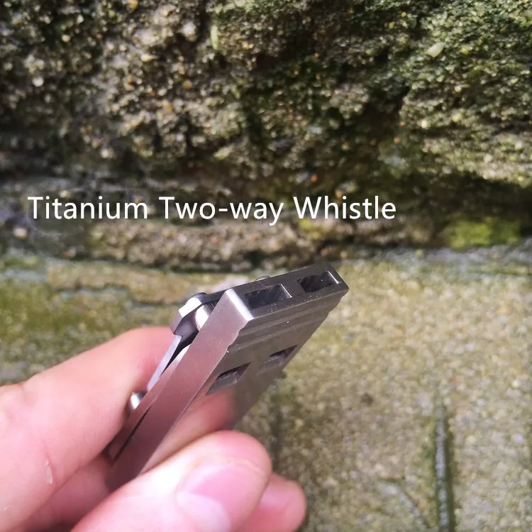 Sentinel Mini EDC Small Straight Knife Titanium Seamless Seamless Welding CNC Double Channel Whistle Knife
