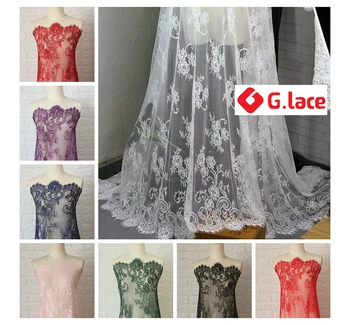

3Meters Wide1.5M Lace accessories eyelash lace fabric DIY costume dress wedding background curtain fabric TX362