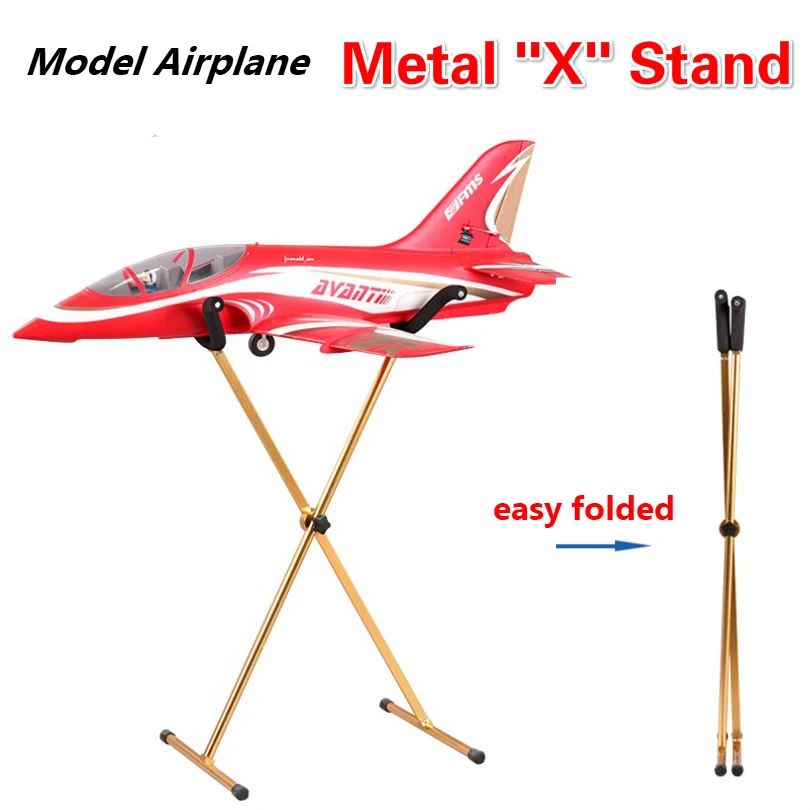 Rc Aereo Aereo Aereo Modello Holder Carrier X Display Stand Supporter Metallo Glod Rosa Argento V2 Piegato Facile Da Trasportare