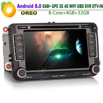 

Android 8.0 DAB+ Autoradio WiFi 4G CD GPS DTV-IN NAVI RDS OBD BT USB TPMS SD DVR Bluetooth Car Radio player for VW Touran Tiguan
