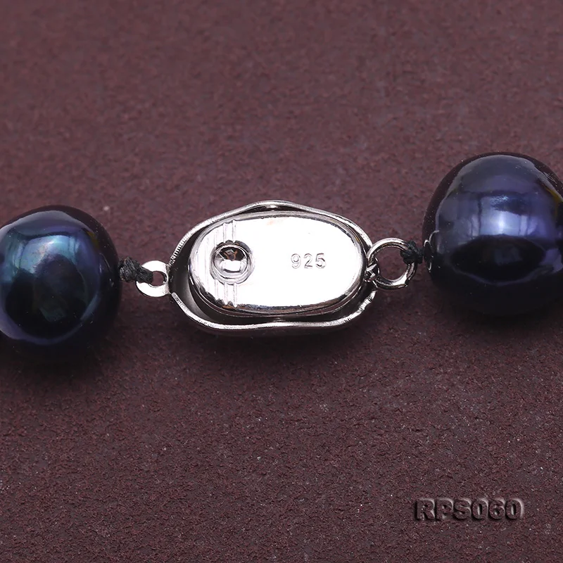 Cena Prawdziwe zestaw pereł 10 11mm czarny i niebieski słodkowodne hodowlane perły naszyjnik bransoletka kolczyki biżuteria ustaw ślub biżuteria