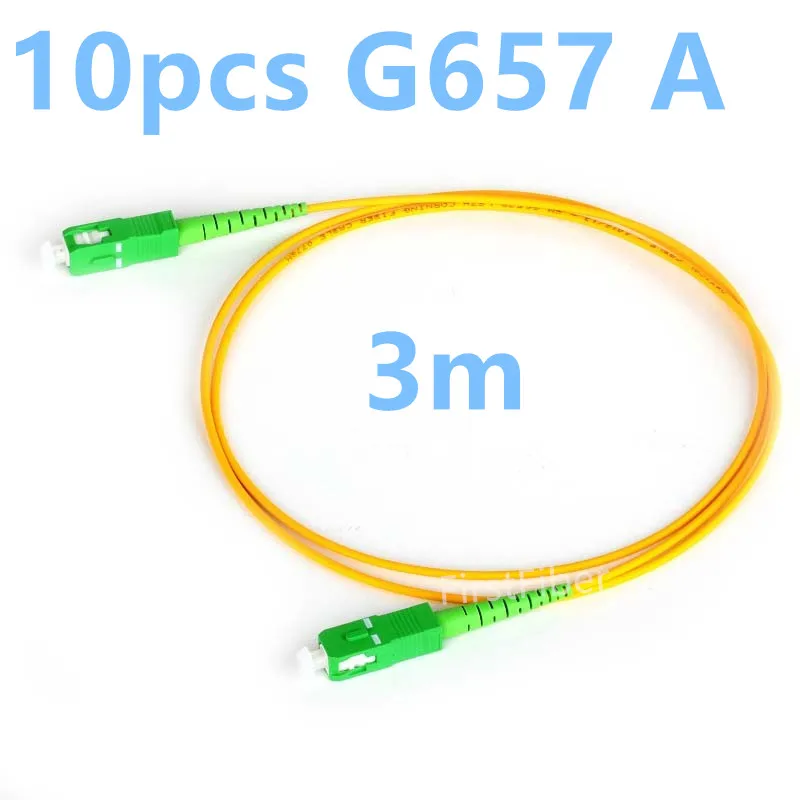 10 шт. SC APC 3 м волокно патч-кабель джемпер симплексный режим волокно оптический патч-корд кабель SC APC 2,0 мм FirstFiber