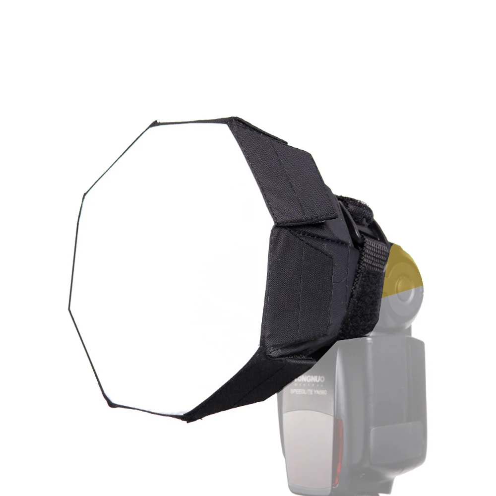 14cm diameter octagonal camera hot shoe top flash professional portrait photography soft box cover