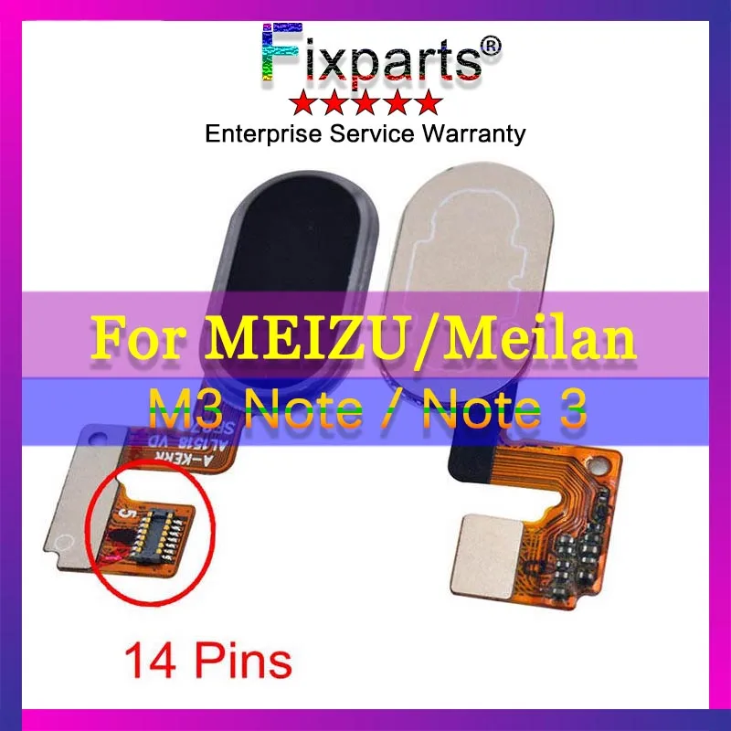 

Meizu M3 Note Button Fingerprint Flex Cable Ribbon Replacement Parts L681H Meizu M3 Note Home Button Identification Sensor Flex
