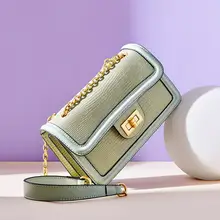 Сумки из натуральной кожи для женщин модные европейские Стильные сумки на плечо с цепочкой роскошные дизайнерские сумки с крокодиловым принтом конверт