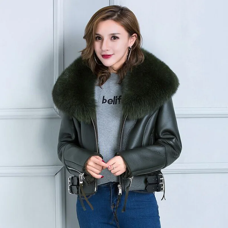 women's genuine leather parkas