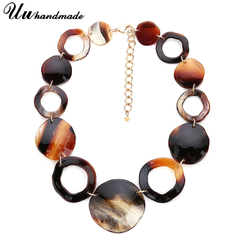 

Statement retro acrylic jewelry choker necklace pendant custom wholesale accessories MOQ120 shipment time is about 25 days