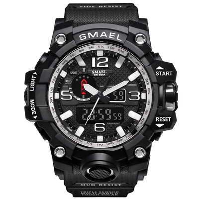 Модные мужские спортивные часы светодиодный цифровой водонепроницаемый повседневный S-Shock мужские часы Relogios Masculino мужской подарок военные наручные часы - Цвет: Серебристый