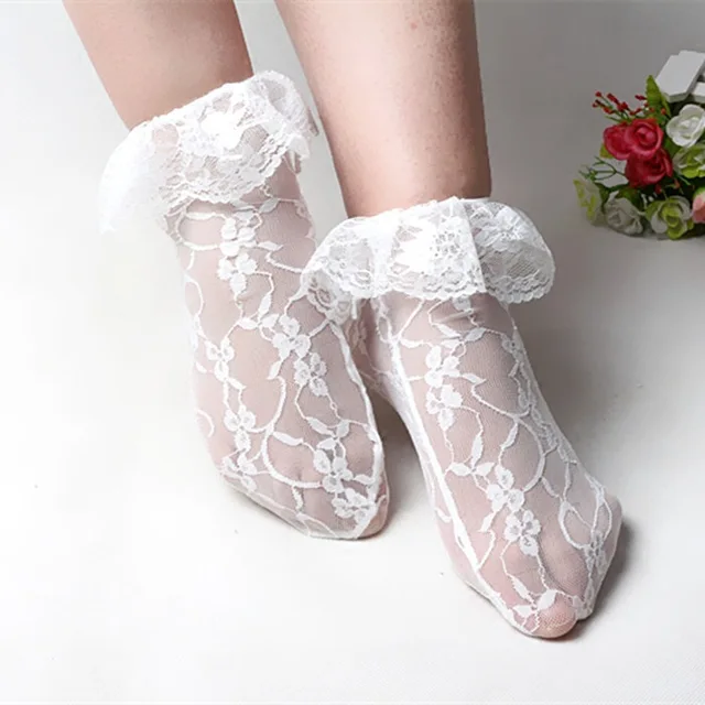 Buy Fashion Women Lace Ruffle Frilly Ankle Socks 