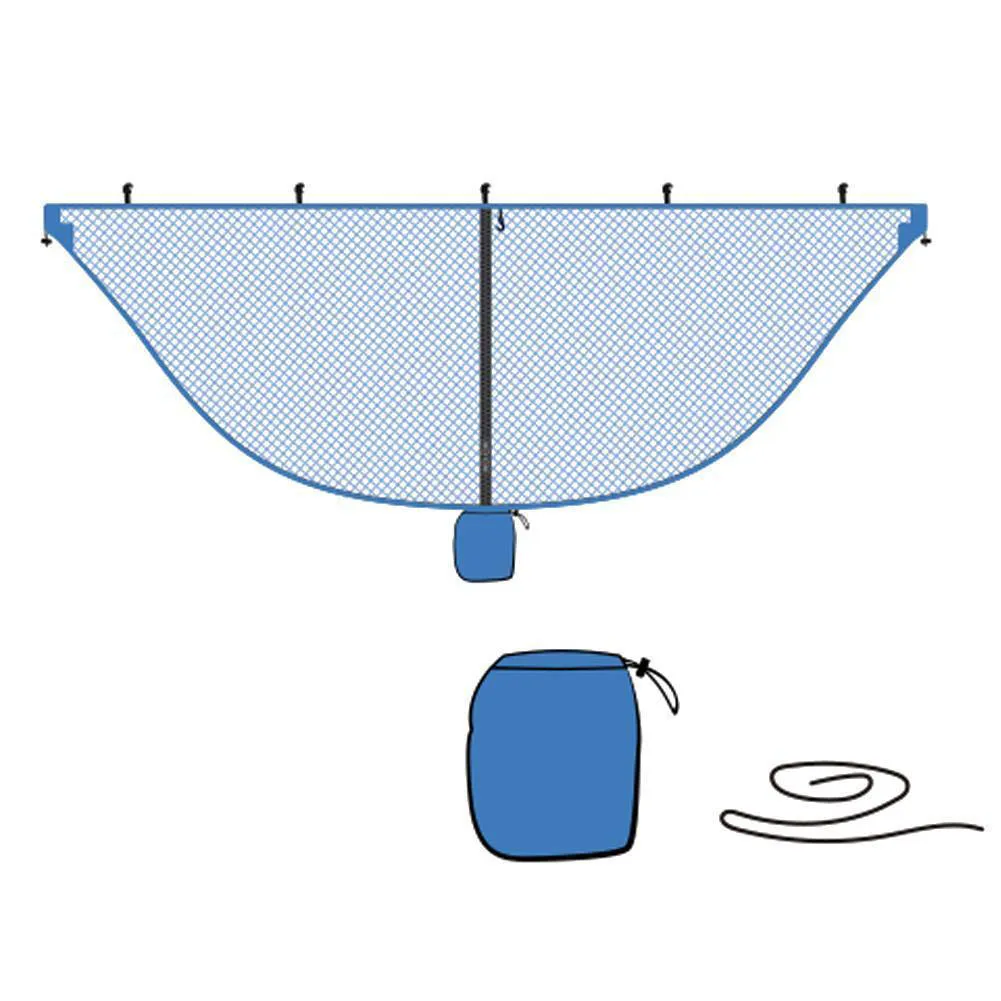 Открытый Кемпинг Пешие прогулки сетки Москитная сетка для двойной гамак подвесной кровать качели оборудование E2S - Цвет: Синий