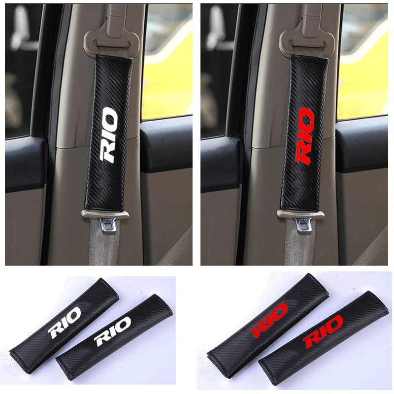 2 шт. PU модный автомобильный ремень безопасности Наплечные накладки Накладка для ремня безопасности автомобиля для KIA Rio автомобильные аксессуары