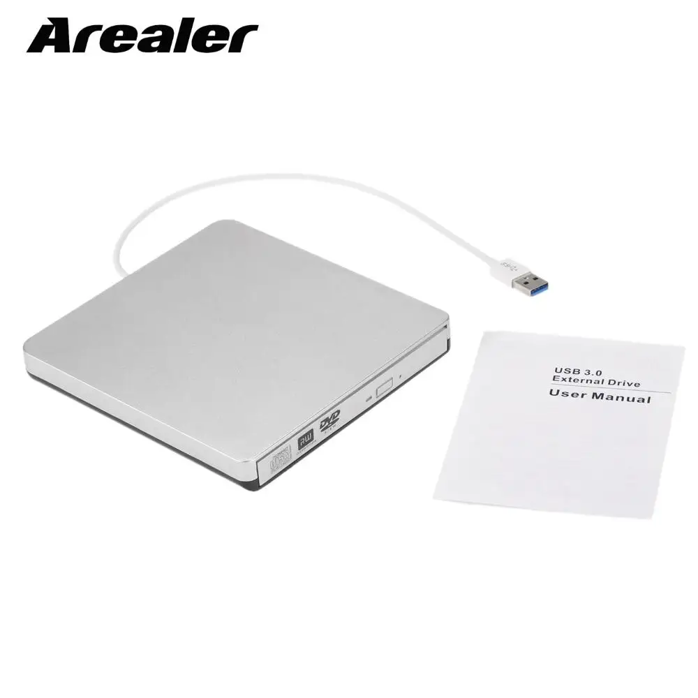 USB 3,0 портативный ультра тонкий внешний CD-RW DVD-RW CD DVD rom плеер привод писатель Rewriter для ноутбука ПК рабочего стола