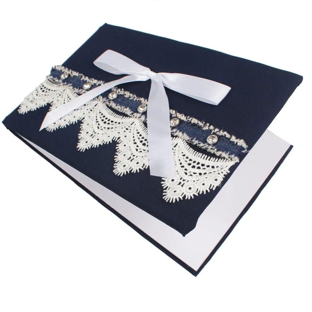 

4Pcs/Set Lovely Wedding Ring Pillow Flower Basket Wedding Guest Book Pen Royal Blue Decorations Supplies @LS MY1418