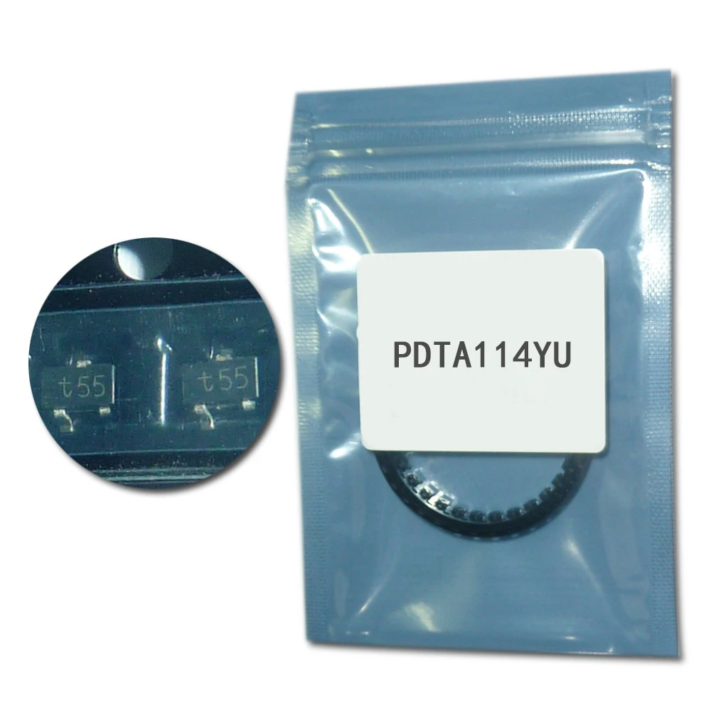 PDTA114YU PNP биполярное Цифровой транзистор 50 В 100mA/ 0.1A 100 0 2 Вт/200 МВт t55 переключатель