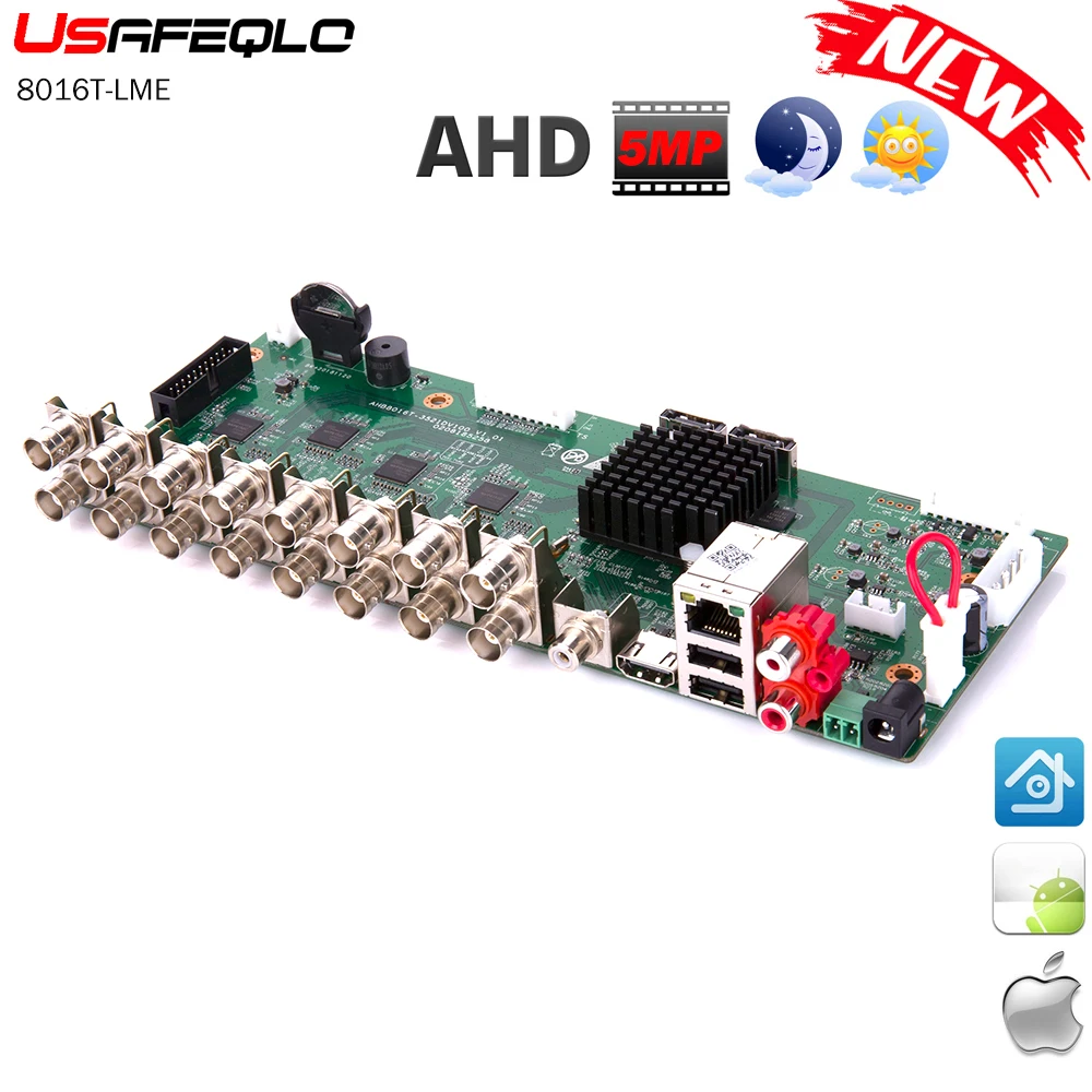H.265 16ch AHD DVR 5MP N камера видеонаблюдения 16Ch гибридный видеорегистратор