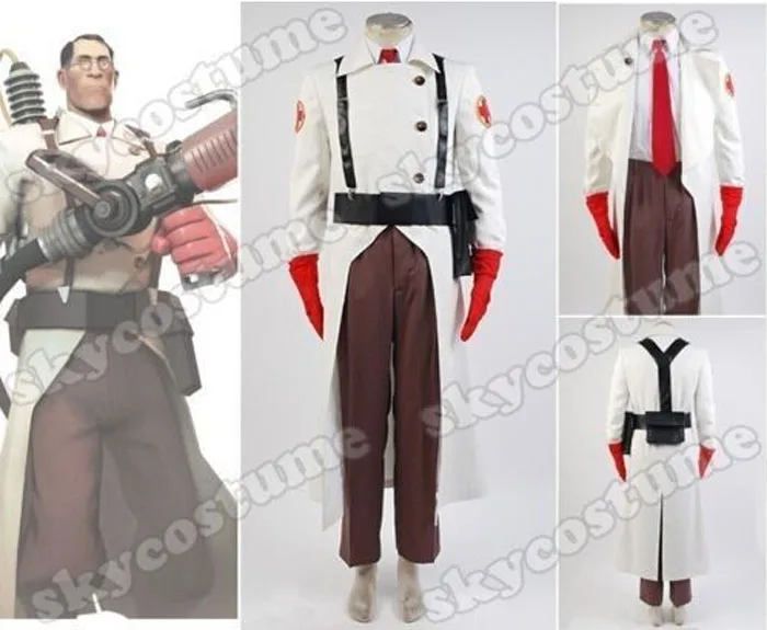 Team Fortress II 2 Medic Suit Outfit Uniform Cosplay Costume on Alibaba Group