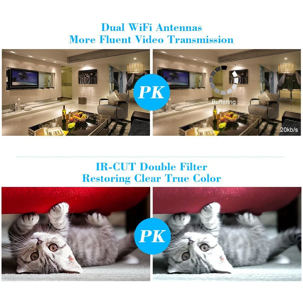 Wistino 4CH CCTV System HD 720P Wireless NVR Security IP Camera P2P Wifi Kit Outdoor 1MP Monitor Kits IR LCD Screen Surveillance (14)