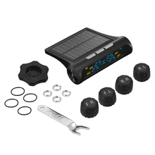 Solar Powered Wireless Tire Pressure Monitoring System TPMS 4x External Sensors LCD Display Tyre Pressure Temperautre CY791-CN