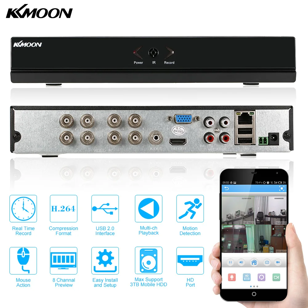 8 канальный Full 960H H.264 8CH DVR Запись для камеры безопасности 1080P выход HDMI CCTV P2P