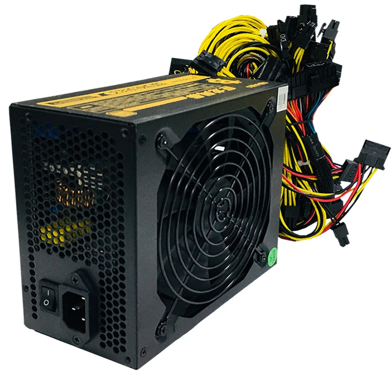 PC الخادم PSU Eth مينر حالة امدادات الطاقة 1800 W Monero تعدين البيتكوين تزوير Cryptocoin ل RX470 480 570 GTX 1060 1080 6 GPU بطاقة