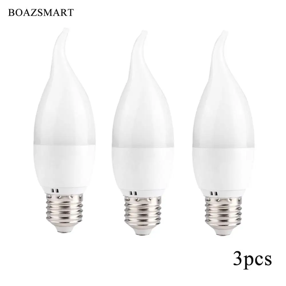 

Smart candle light E27 Base 5W RGBW,Compatible with Alexa/Google Home/Siri,Remote Control via Tuya Smart No Hub Required,(3pcs)