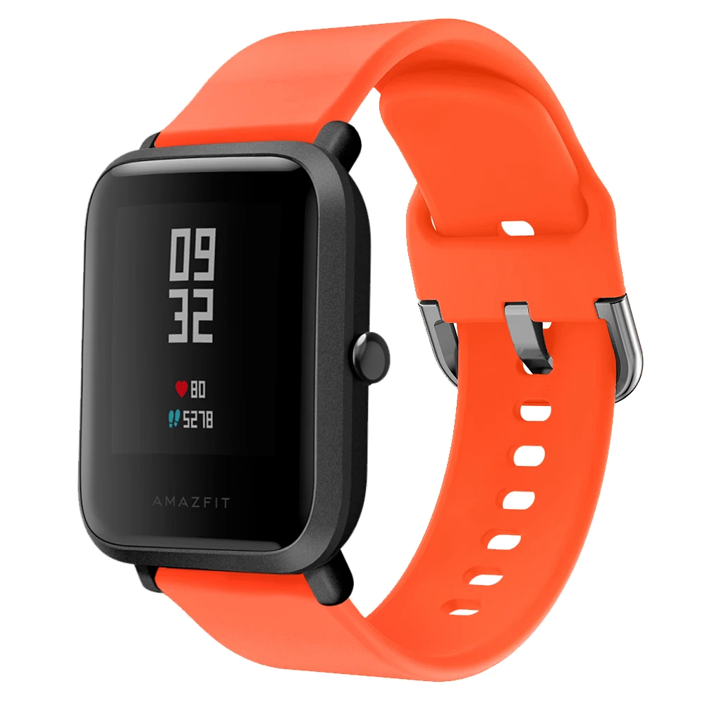 4в1 силиконовый ремешок спортивный браслет чехол для Xiaomi Huami Amazfit Bip BIT умные часы аксессуары