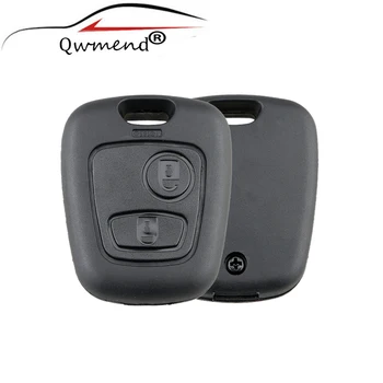

2Buttons Remote key Case For Citroen C1 C4 for Peugeot 107 207 307 407 206 306 406 Original keys Without Blade