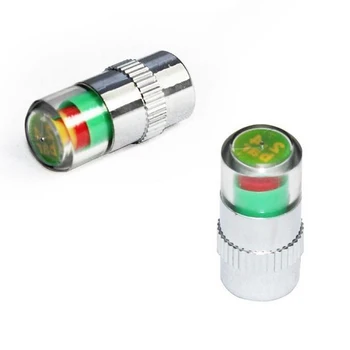 

4PCS Car Styling Car Tire Pressure Valve Stem Caps Sensor Eye Air Alert Tire Pressure Monitoring Tools Kit 34PSI 23*10mm