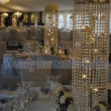 Подсвечники/Цветочные подставки 80 см высотой* 20 см диаметр с бусы на нитках Свадебные центральный вечерние поставки