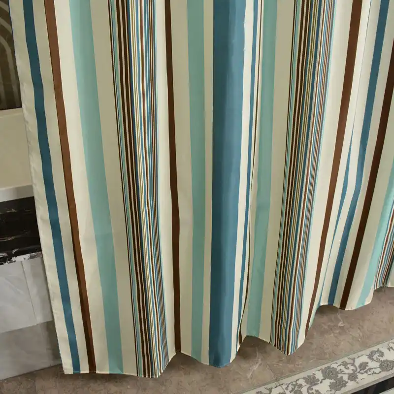 Hakoona Bathroom Vertical Stripes Shower Curtain Polyester
