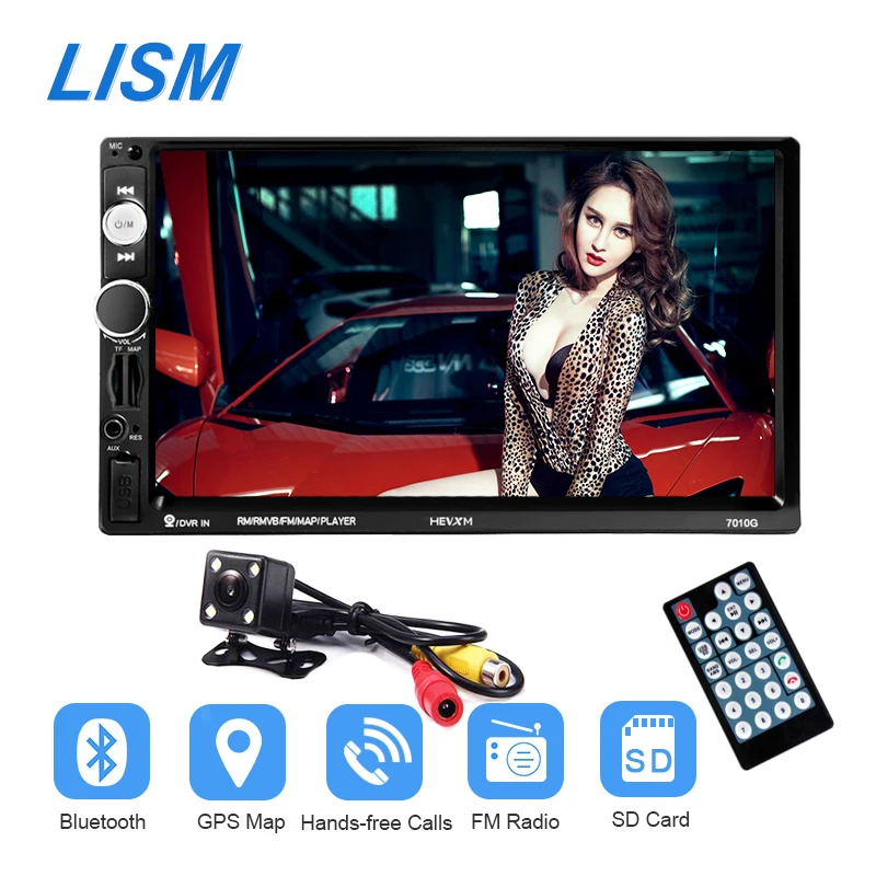 

LISM 7 inch LCD Screen 2 din Car Radio GPS Navigation MP5 Player Autoradio Bluetooth Multimedia FM Auto Audio USB AUX TF SD Card