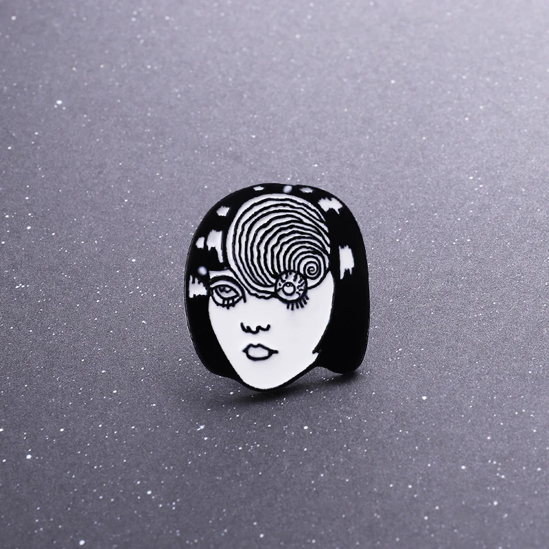 

Creative Design Spiral Horror Eyeball Badges Brooches Denim Enamel lapel Punk pins Gothic Gifts for men women Jewelry wholesale