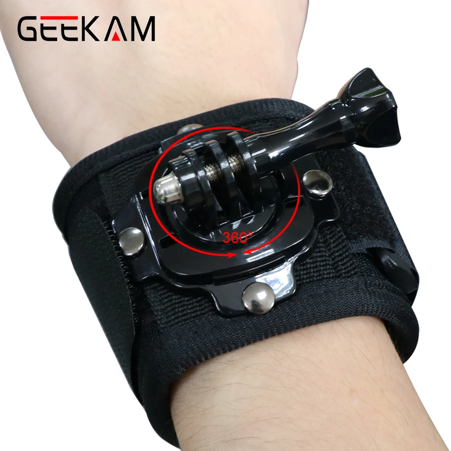 Gopro Accessories 360 Degree Rotating Wrist Hand Strap Tripod Clamp