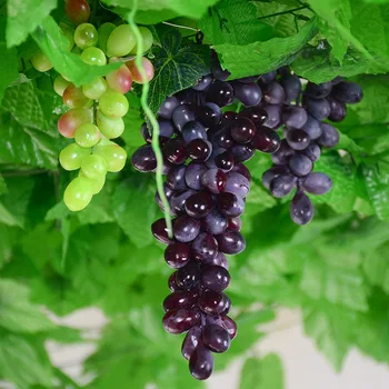 

Artificial Grapes Plastic Fake Decorative Fruit Food Lifelike Home Wedding Party Garden Hanging Vine Decor