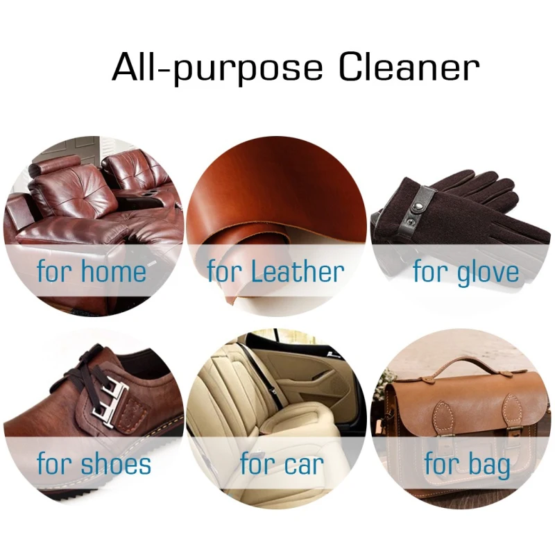 Multifunctional Leather Cleaner Car Seat Sofa Leather Clothing Decontamination Cleaning Cream All-Purpose Leather Repair Tool