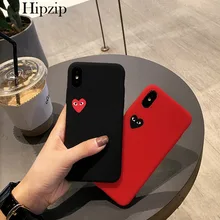 

Fashion Silicone Case For iPhone XS Max XR X Ten 10 8 7 6S 6 Plus 5 5S SE Soft TPU Protector Case Love Heart Eyes Back Cover