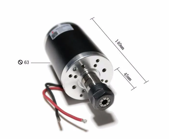 350 Вт 24 в нм CNC DC мотор шпинделя воздушного охлаждения ER16 для DIY PCB PMMA 1 год гарантии