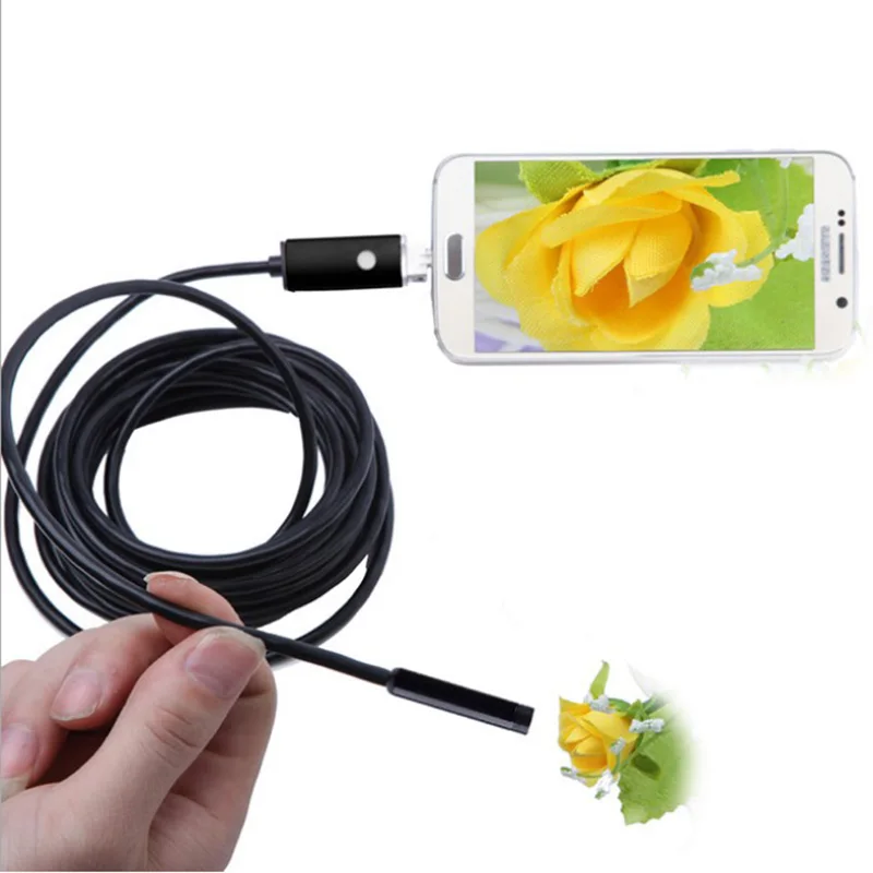 

1M 2M 5.5mm 7mm Endoscope Camera 6LEDs Adjustable Flexible IP67 Waterproof Inspection Borescope Camera for Android PC Notebook