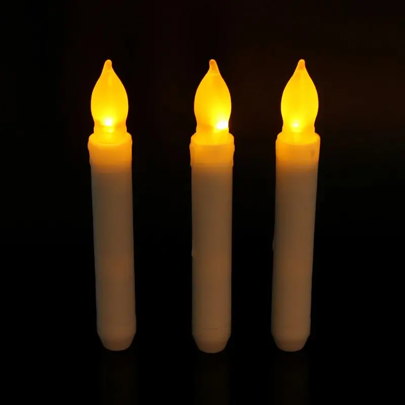3 шт. беспламенный светодиодный Мерцающая свеча чайный светильник на батарейках домашний декор для свадебной вечеринки