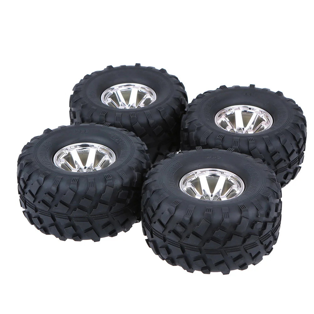 4PcsSet 110 Truck Tire Tyres Wheel for Traxxas HSP Tamiya HPI Kyosho RC Model Monster RC Car (3)